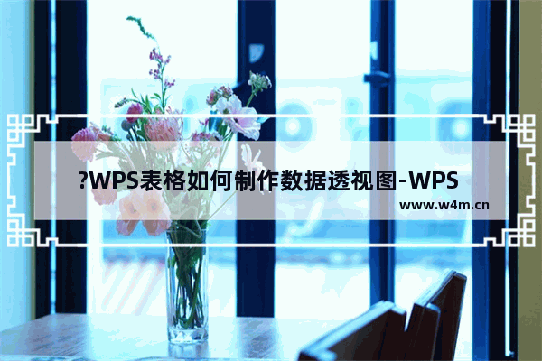 ?WPS表格如何制作数据透视图-WPS Excel插入数据透视图的方法教程