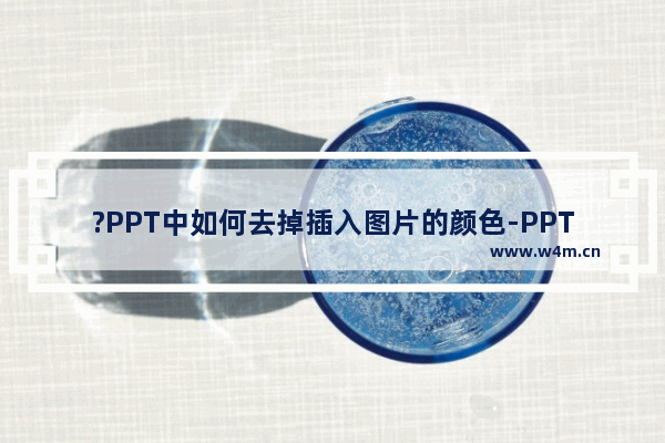 ?PPT中如何去掉插入图片的颜色-PPT把图片去色的方法教程