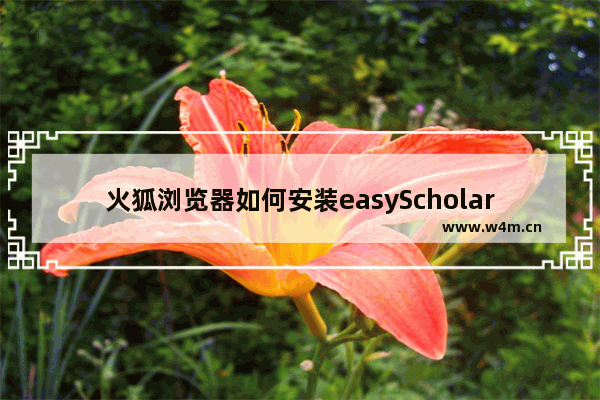 火狐浏览器如何安装easyScholar插件-火狐浏览器安装easyScholar插件的方法