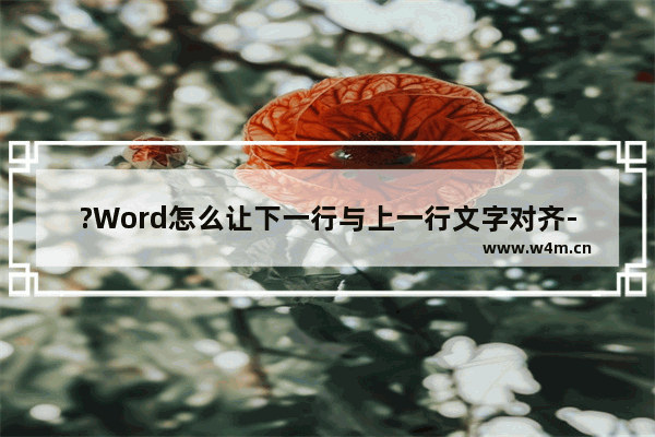 ?Word怎么让下一行与上一行文字对齐-Word对齐几行长短不一的文字的方法教程