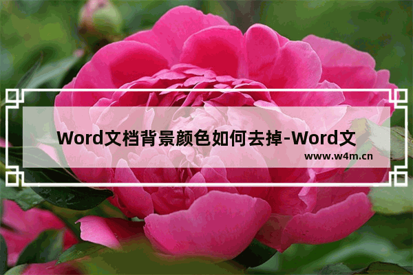 Word文档背景颜色如何去掉-Word文档去掉背景颜色的方法