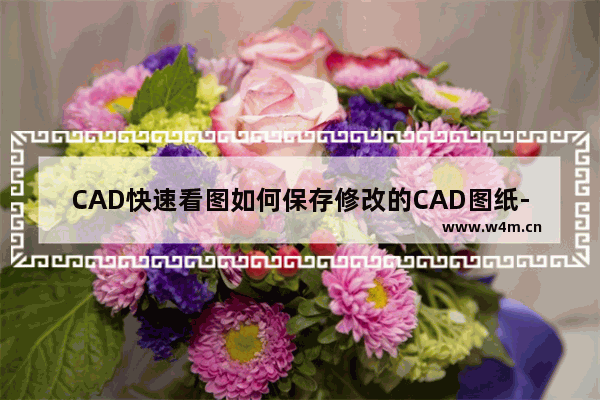 CAD快速看图如何保存修改的CAD图纸-CAD快速看图保存修改的CAD图纸的方法