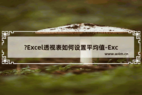 ?Excel透视表如何设置平均值-Excel表格数据透视表修改值字段为计算平均值的方法教程