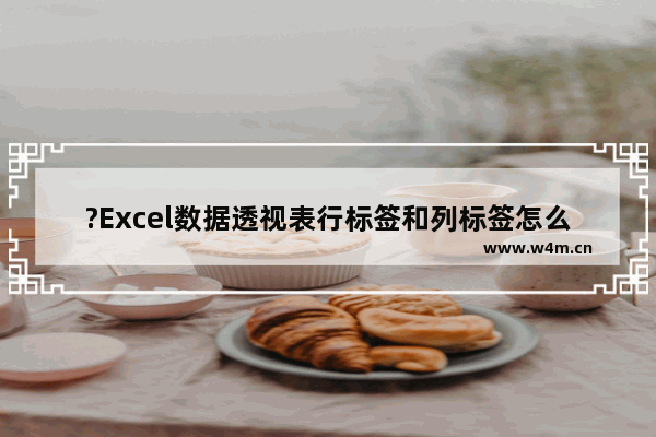 ?Excel数据透视表行标签和列标签怎么设置-Excel表格数据透视表设置行列值字段的方法教程