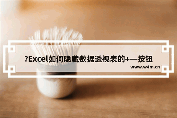 ?Excel如何隐藏数据透视表的+—按钮和字段标题-Excel表格隐藏或显示+—按钮和字段标题的方法教程