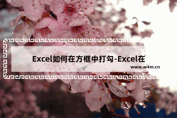 Excel如何在方框中打勾-Excel在方框中打勾的方法