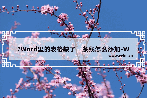 ?Word里的表格缺了一条线怎么添加-Word文档的表格中缺少一条线补上去的方法教程