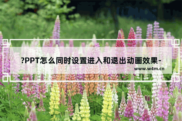 ?PPT怎么同时设置进入和退出动画效果-PPT实现动画先进入再退出的方法教程