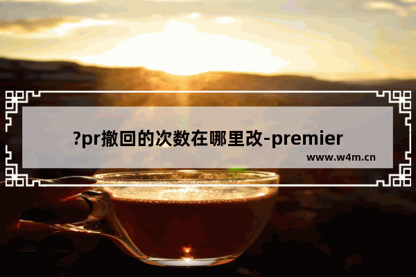 ?pr撤回的次数在哪里改-premiere修改撤销步数历史记录步数的方法教程