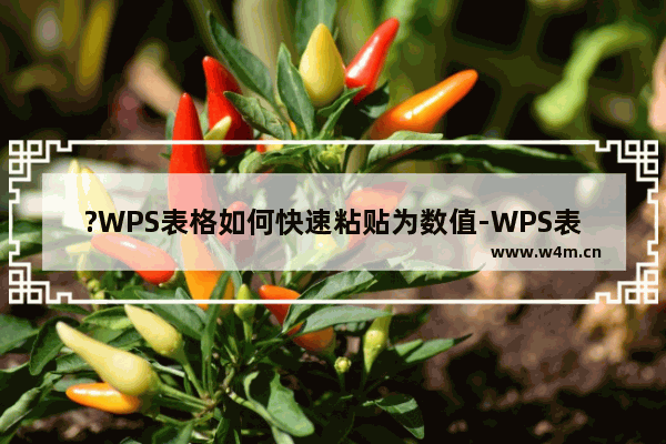 ?WPS表格如何快速粘贴为数值-WPS表格设置只粘贴数值不显示公式的方法教程