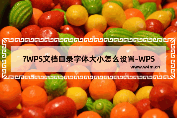 ?WPS文档目录字体大小怎么设置-WPS Word调整目录的字号大小的方法教程