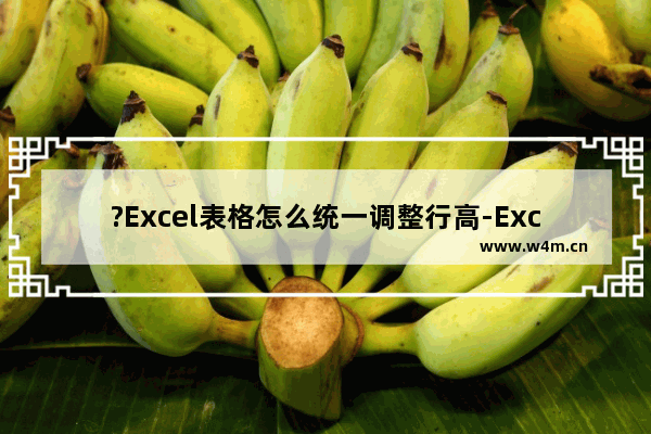 ?Excel表格怎么统一调整行高-Excel表格中设置统一的行高的方法教程