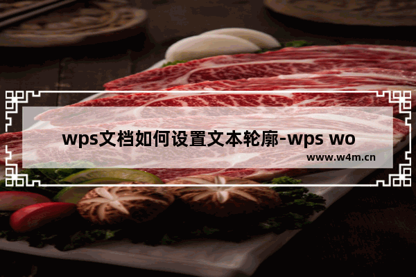 wps文档如何设置文本轮廓-wps word设置文字轮廓样式的方法