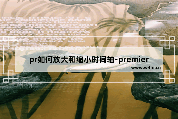 pr如何放大和缩小时间轴-premiere放大和缩小时间轴的方法教程