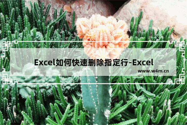 Excel如何快速删除指定行-Excel快速删除颜色标记行的方法