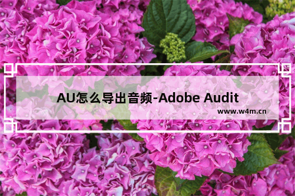 AU怎么导出音频-Adobe Audition导出音频的方法