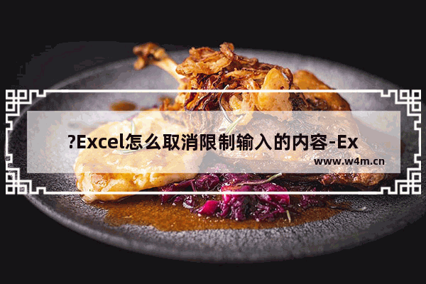 ?Excel怎么取消限制输入的内容-Excel表格取消限定条件的方法教程