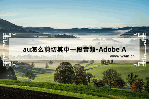 au怎么剪切其中一段音频-Adobe Audition删除其中一段音频的方法教程