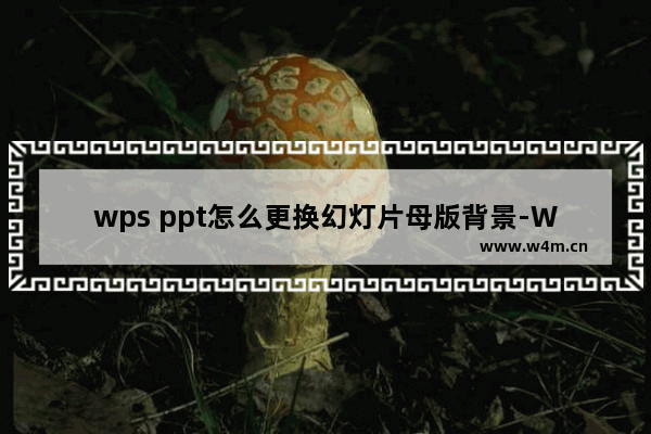 wps ppt怎么更换幻灯片母版背景-WPS PPT修改母版背景图片的方法