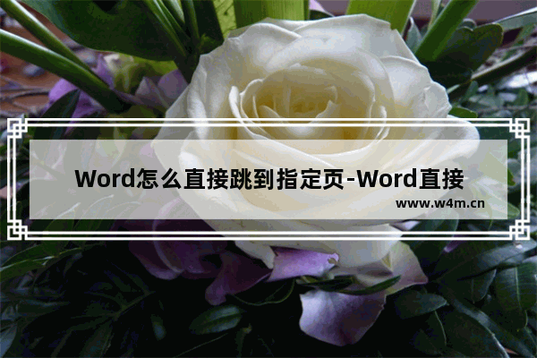 Word怎么直接跳到指定页-Word直接跳到指定页的方法