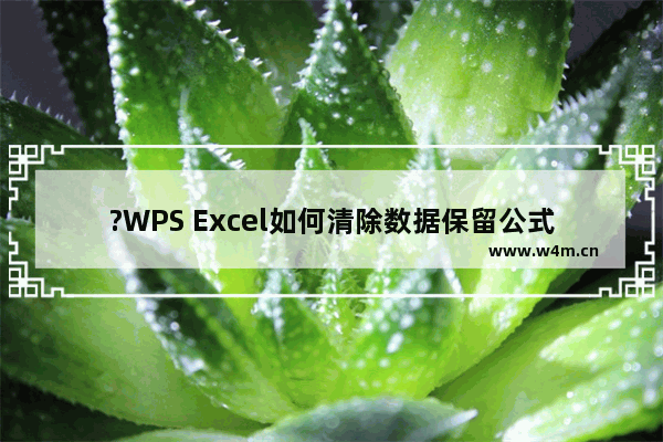 ?WPS Excel如何清除数据保留公式-WPS表格快速删除数值保留公式的方法教程