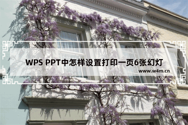 WPS PPT中怎样设置打印一页6张幻灯片-WPS PPT中设置打印一页纸显示6张幻灯片的方法