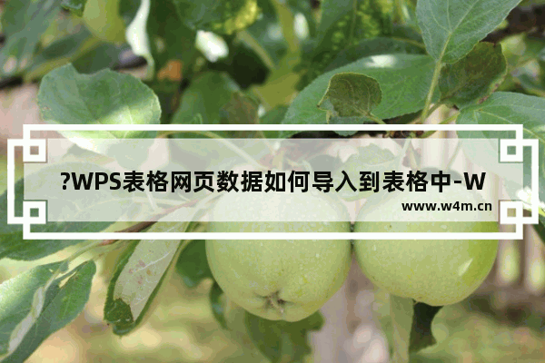 ?WPS表格网页数据如何导入到表格中-WPS表格获取网页数据的方法教程