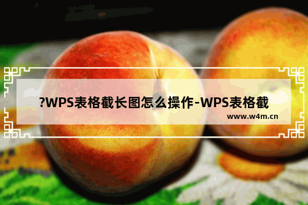 ?WPS表格截长图怎么操作-WPS表格截长图的方法教程