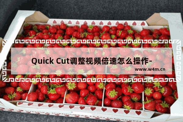 Quick Cut调整视频倍速怎么操作-Quick Cut调整视频倍速的方法