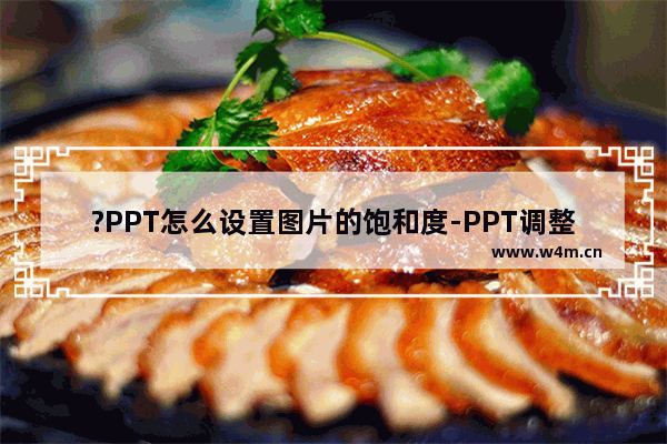 ?PPT怎么设置图片的饱和度-PPT调整图片的颜色饱和度的方法教程