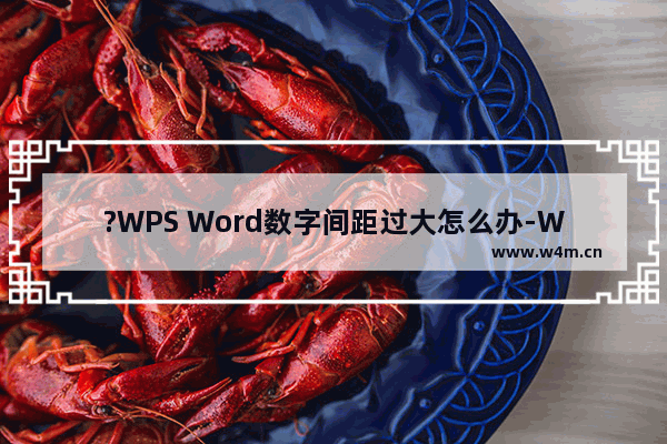 ?WPS Word数字间距过大怎么办-WPS文档解决数字间距很大的方法教程