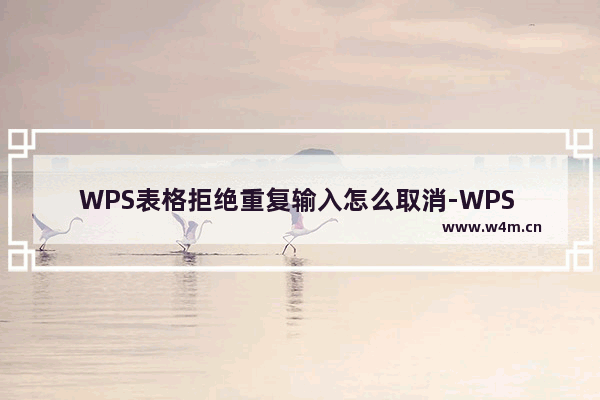 WPS表格拒绝重复输入怎么取消-WPS Excel拒绝重复输入取消方法