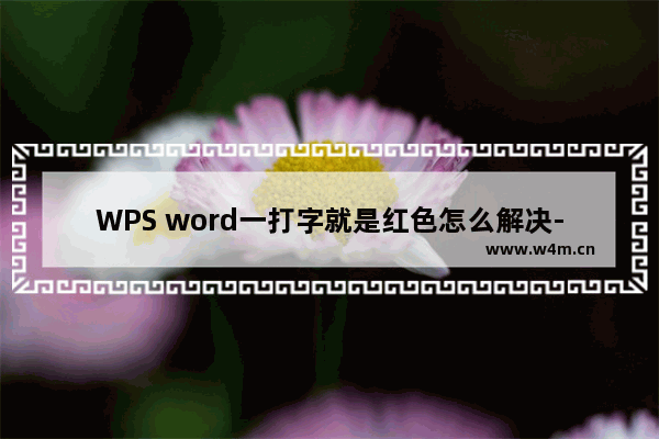 WPS word一打字就是红色怎么解决-WPS Word输入文字自动变为红色的解决方法