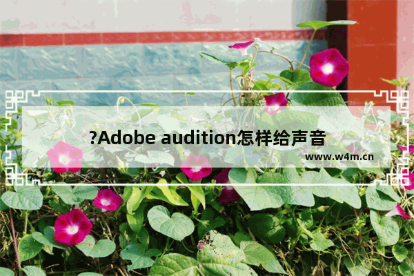 ?Adobe audition怎样给声音去噪-audition给音频降噪去噪音的方法