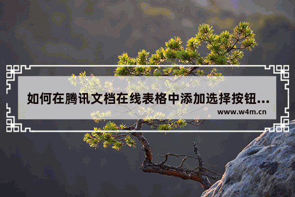 如何在腾讯文档在线表格中添加选择按钮-电脑版腾讯文档在线表格添加下拉选项的方法