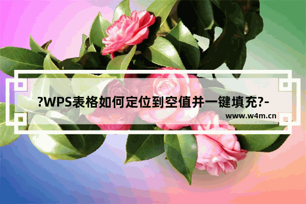 ?WPS表格如何定位到空值并一键填充?-WPS表格电脑定位到空值并一键填充的方法教程