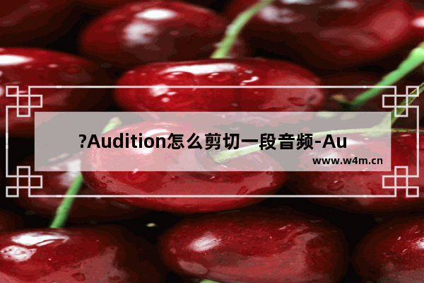 ?Audition怎么剪切一段音频-Audition删除一段音频的方法教程