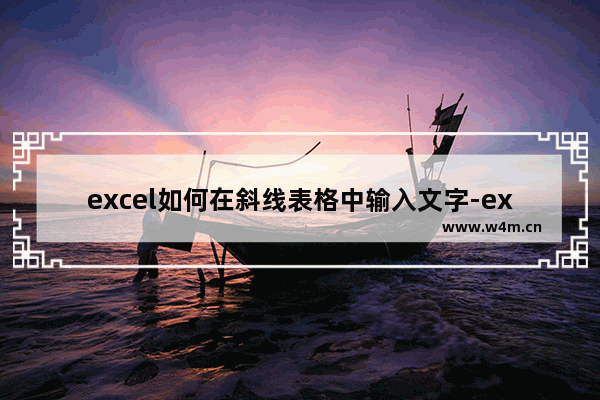 excel如何在斜线表格中输入文字-excel在斜线表格中输入文字的方法