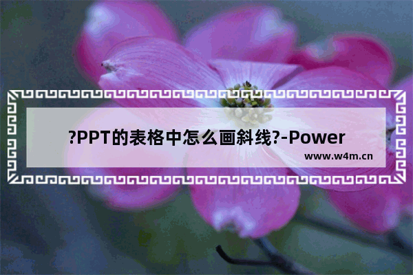 ?PPT的表格中怎么画斜线?-PowerPoint演示文稿的表格中画斜线的方法教程