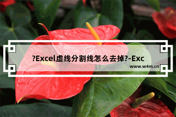 ?Excel虚线分割线怎么去掉?-Excel表格去掉虚线分割线的方法教程