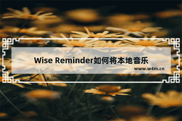 Wise Reminder如何将本地音乐设置为提示音-Wise Reminder将本地音乐设置为提示音的方法