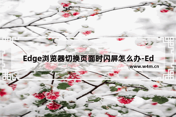 Edge浏览器切换页面时闪屏怎么办-Edge浏览器切换页面时闪屏的解决方法