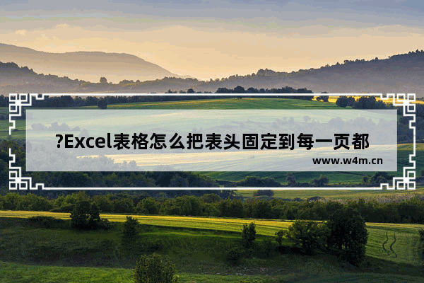 ?Excel表格怎么把表头固定到每一页都有-Excel表格固定表头的方法教程