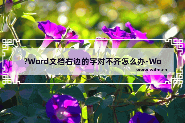 ?Word文档右边的字对不齐怎么办-Word文档对齐右边的字的方法教程