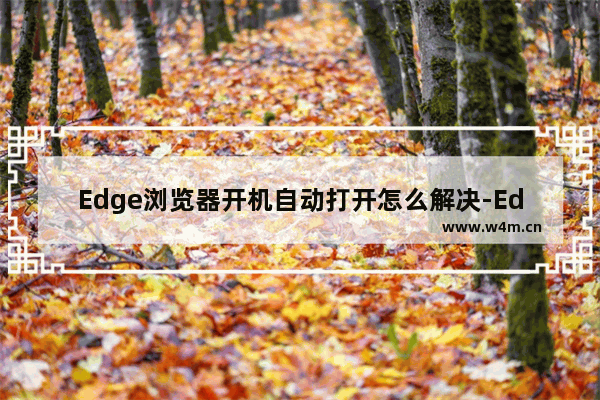 Edge浏览器开机自动打开怎么解决-Edge浏览器开机自动弹出网页的解决方法