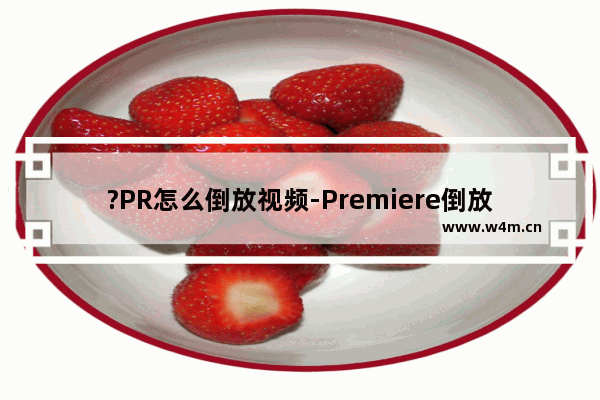 ?PR怎么倒放视频-Premiere倒放视频的方法教程