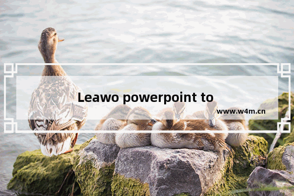 Leawo powerpoint to Video如何添加背景音乐-Leawo powerpoint to Video添加背景音乐的方法