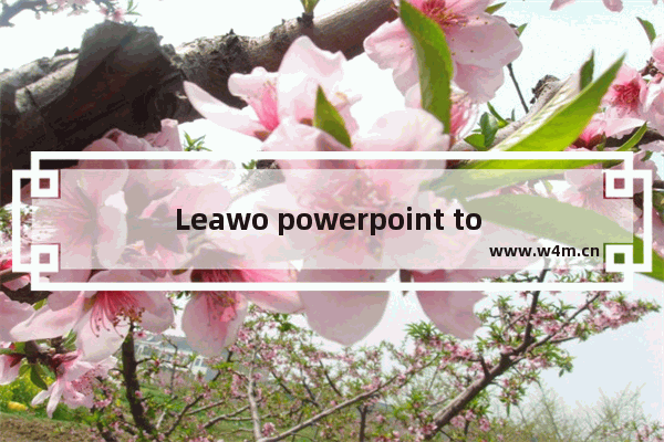 Leawo powerpoint to Video怎么添加图片水印-Leawo powerpoint to Video添加图片水印的方法