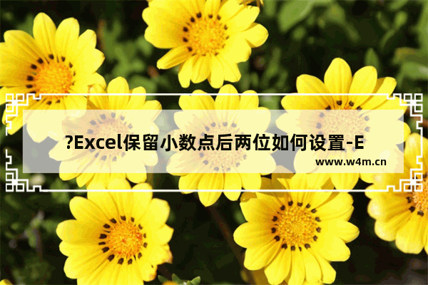 ?Excel保留小数点后两位如何设置-Excel表格保留小数点后两位的方法教程