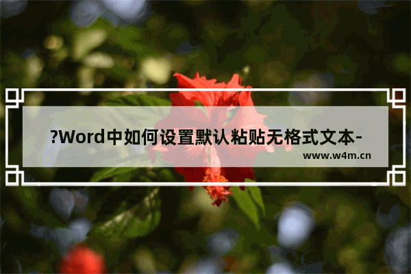 ?Word中如何设置默认粘贴无格式文本-Word文档设置默认粘贴方式的方法教程